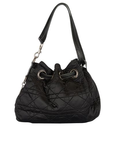 Christian Dior Cannage Drawstring Bag, front view